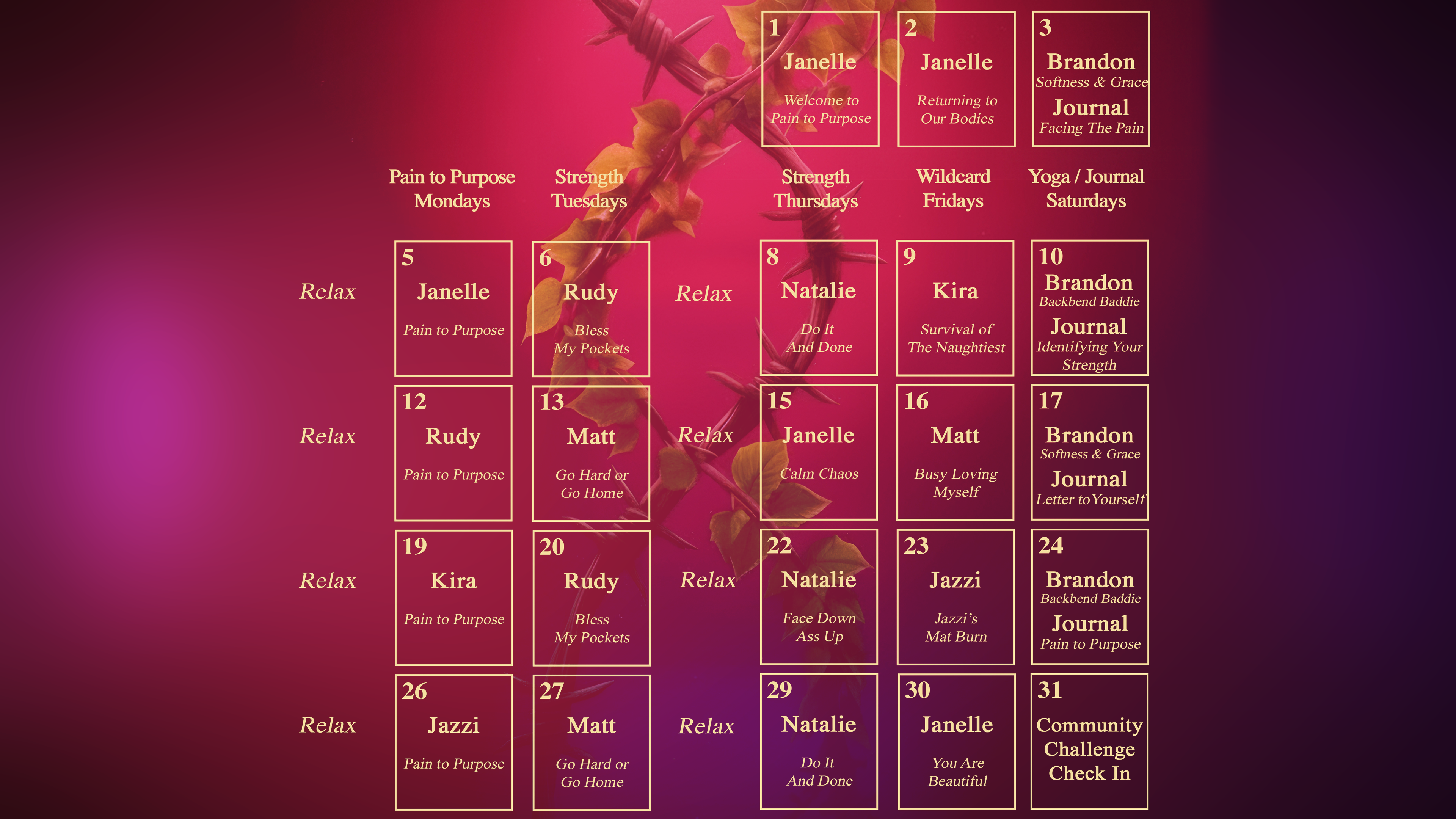 NYNM: PAIN TO PURPOSE CHALLENGE