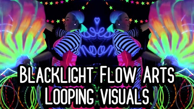Looping Blacklight Flow Arts Dancer for Rave VJ Streaming 