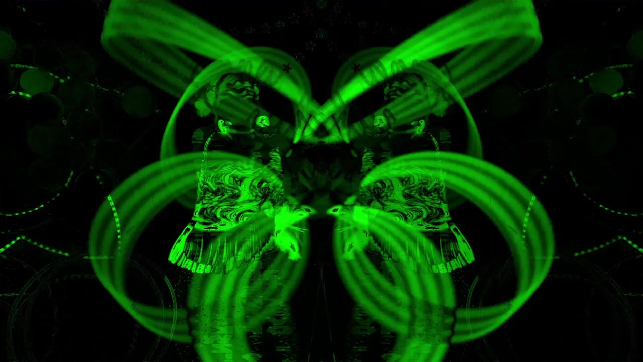 Psychedelic Looping Hula Hoop Dancer Visual VJ DJ 
