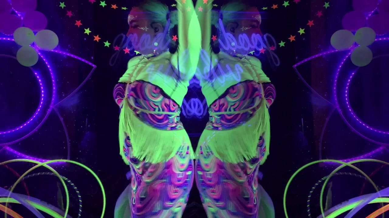 Blacklight Body Rolls Looping VJ Visual