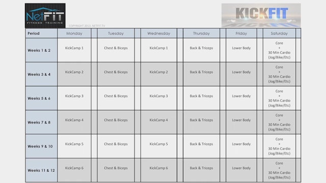 KickFit - Schedule