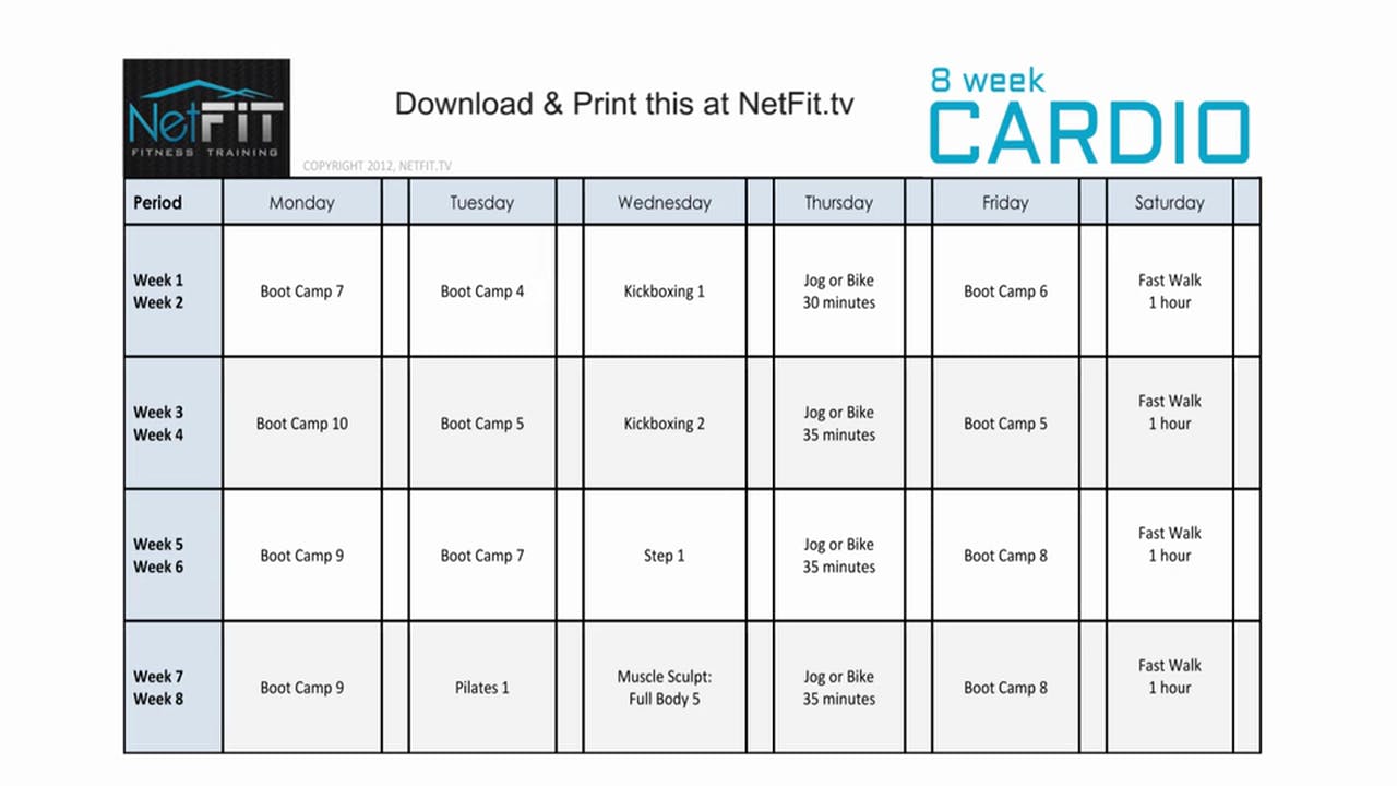 CardioPlanSchedule NetFit TV