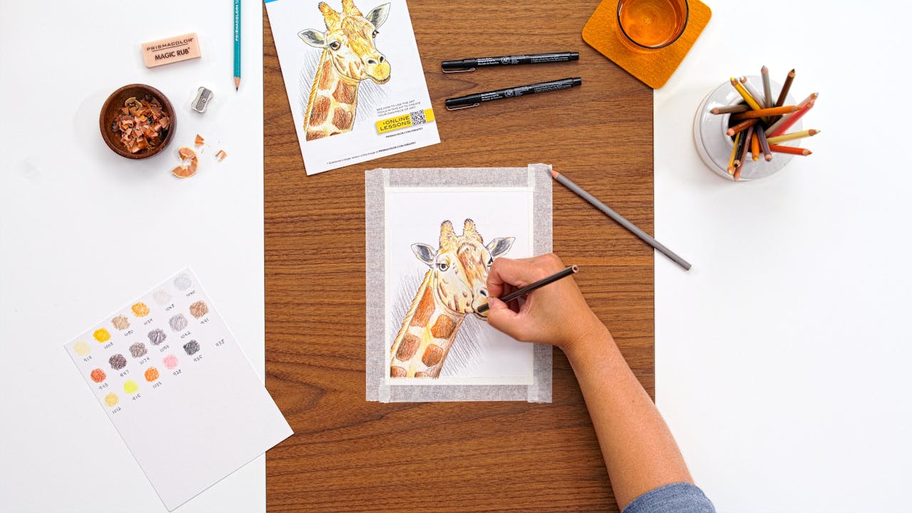 Animal Level 1: Giraffe Drawing Art Set - Prismacolor Technique™