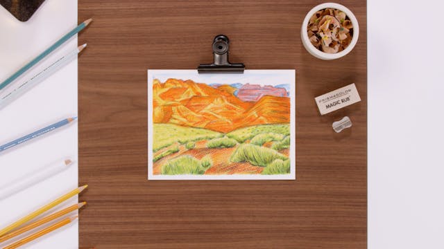  Prismacolor Technique Digital Art Lessons, Nature Drawing Set,  Learn to Draw with Colored Pencils, Watercolor Pencils, Brush Markers,  Sunset Landscape Drawing, Artists Gifts, Stocking Stuffer, 27 Ct :  Everything Else