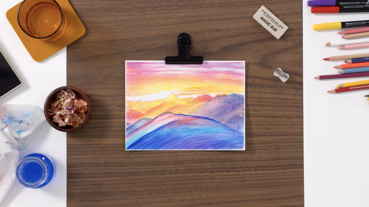 Nature Level 2: Sunset Drawing Art Set - Prismacolor Technique™