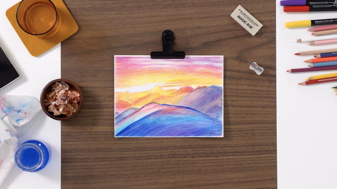 Nature Level 2: Sunset Drawing Art Set - Prismacolor Technique™