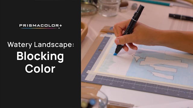 3. Blocking Color: Watery Landscape