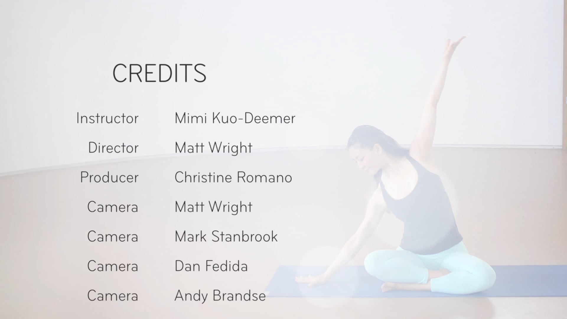 Yoga & Qigong with Mimi Kuo-Deemer : Credits