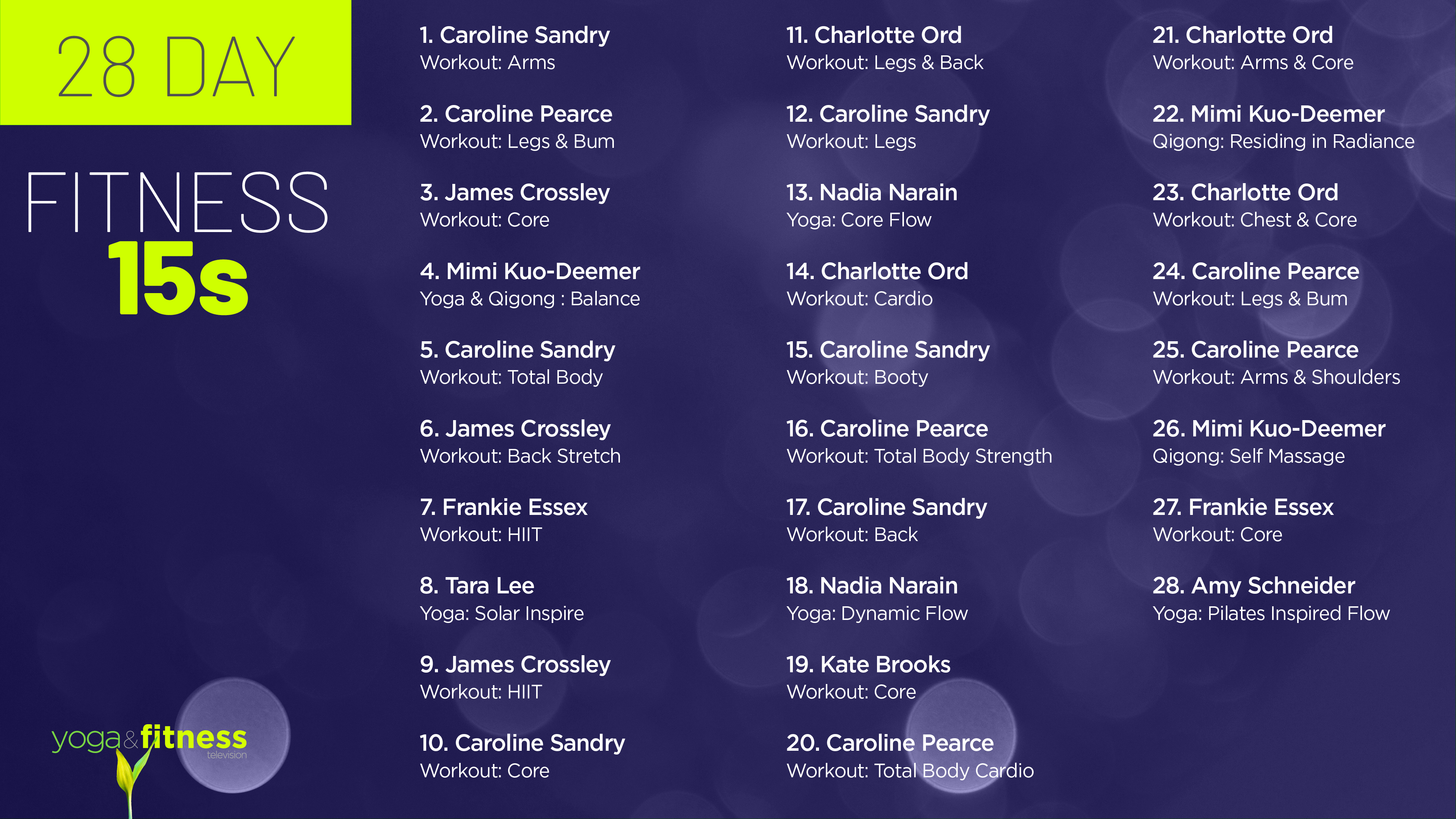 Fitness 15s Calendar PDF