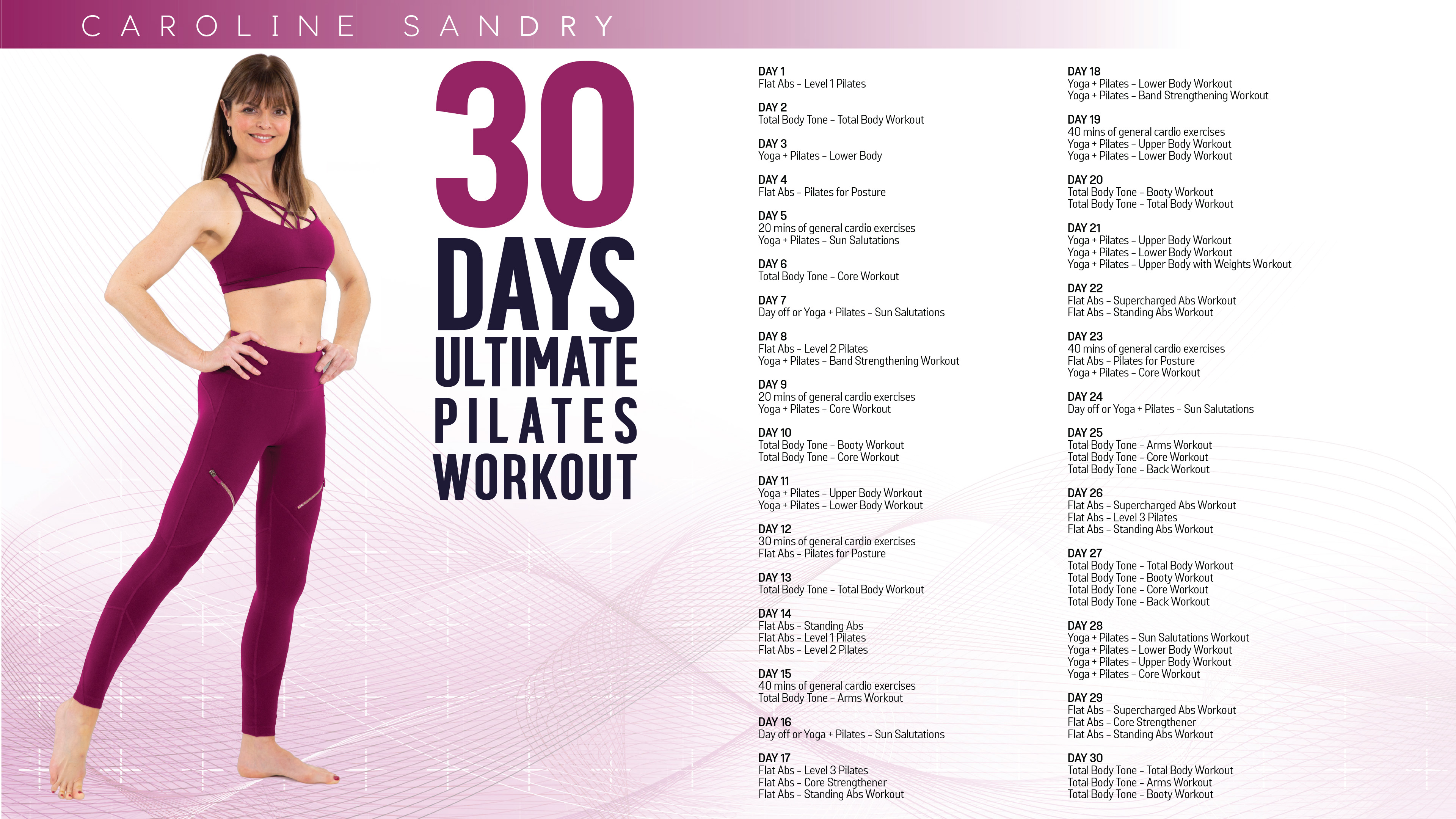 30 Days Ultimate Pilates Workout CALENDAR Download