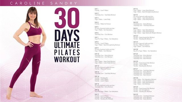 30 Days Ultimate Pilates Workout CALENDAR Download