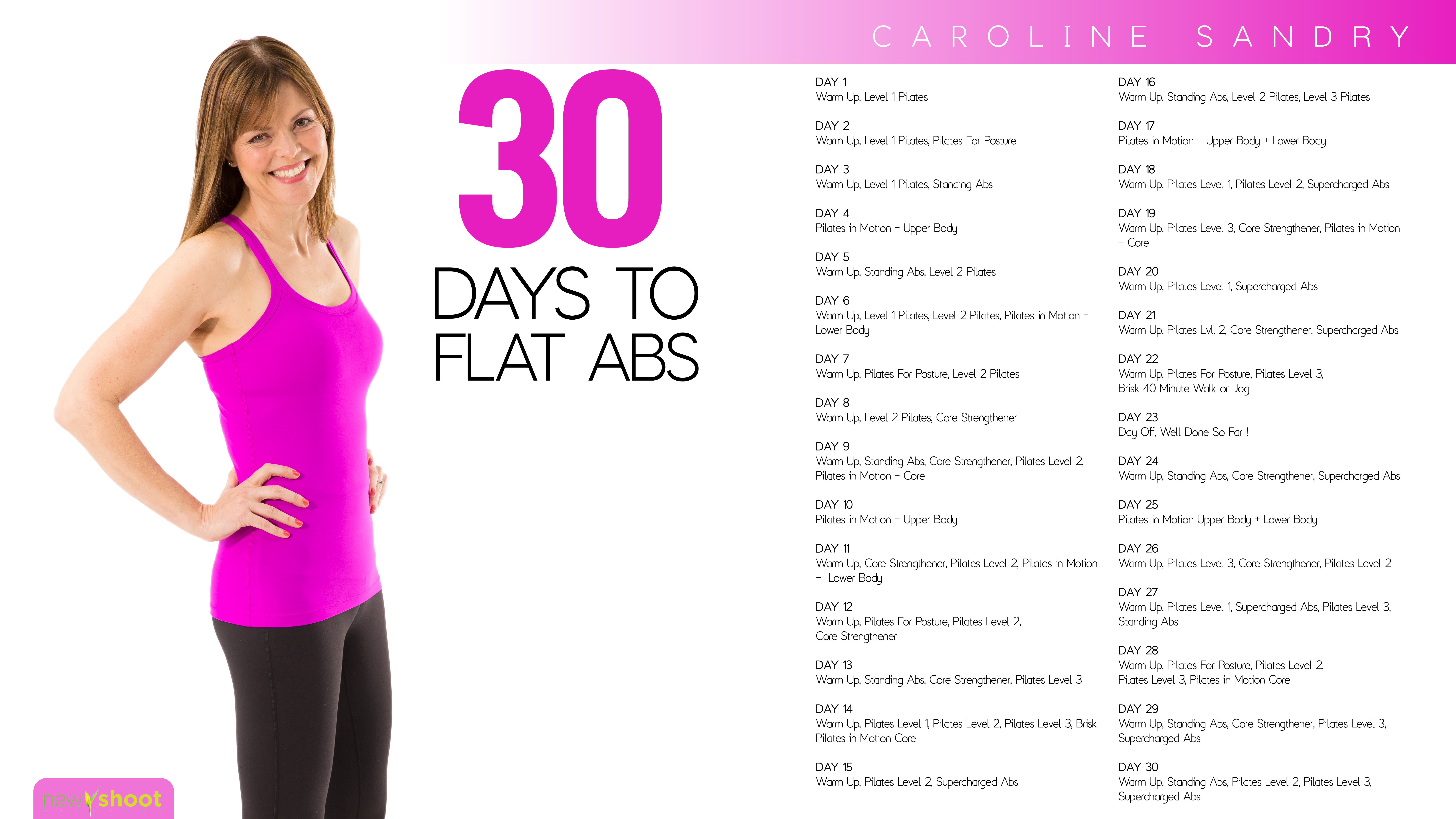 30 Days to Flat Abs with Caroline Sandry Yoga and Fitness TV