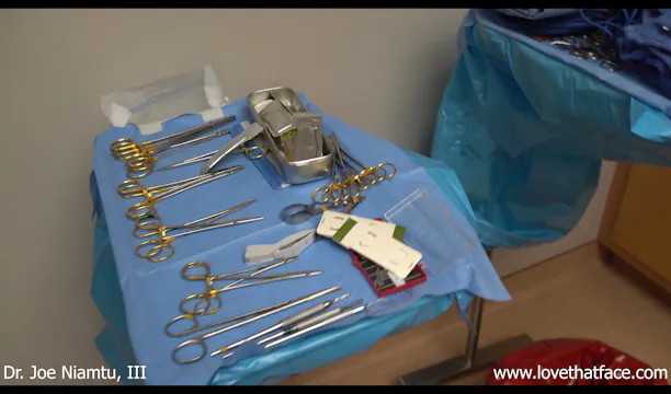 Sterile Patient Pre Surgical Prep for Facelift