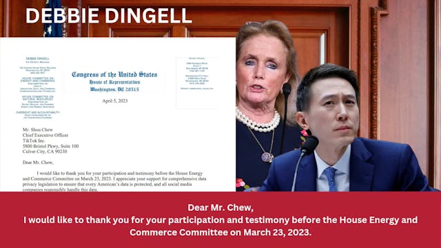 Congress Woman Debbie Dingell VS TikTok