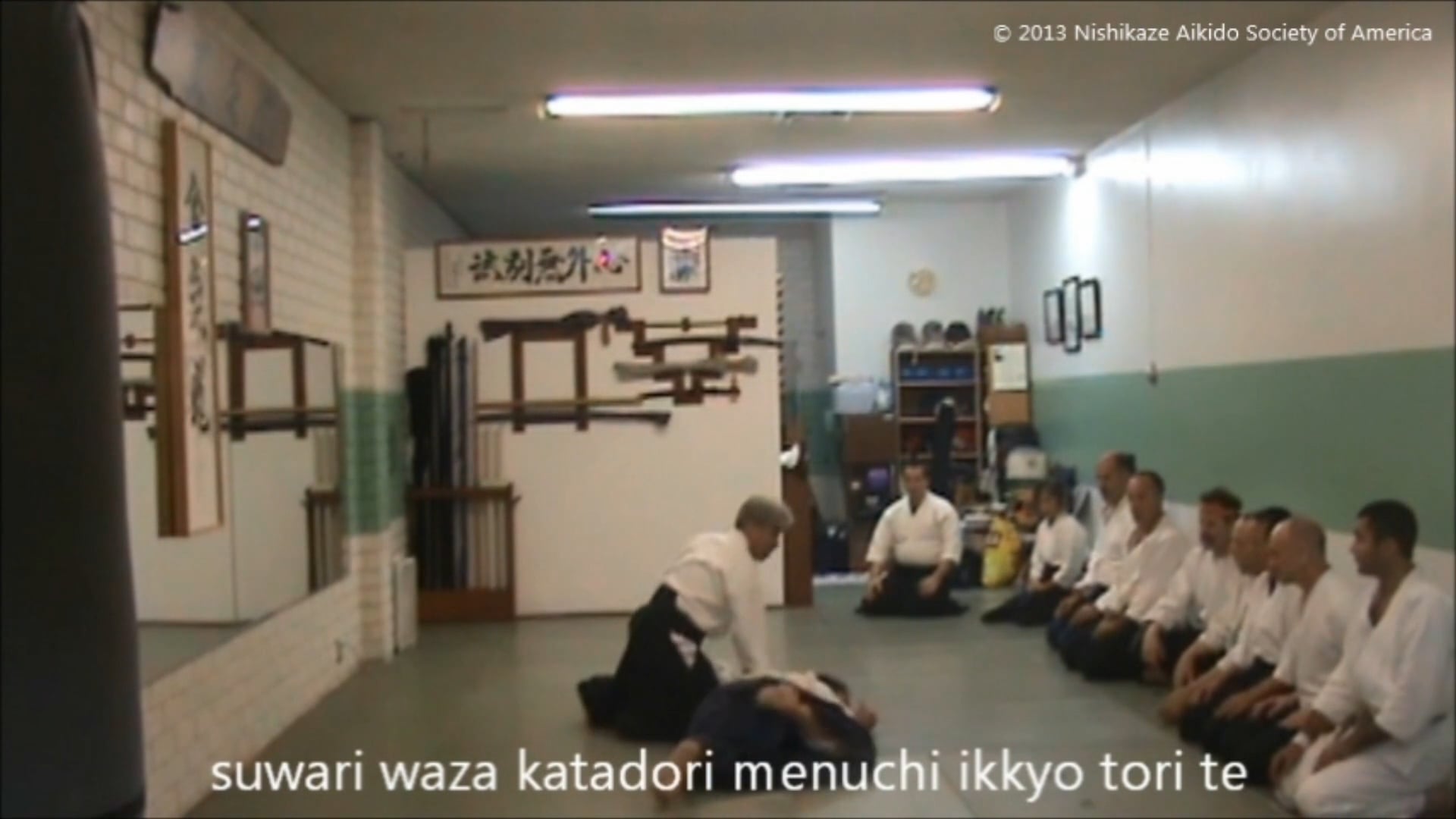 katadori menuchi  ikkyo tori te (suwari waza)