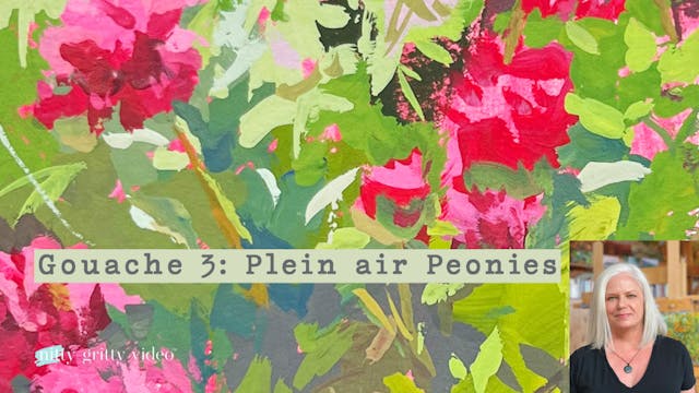 Gouache 3: Plein air Peonies