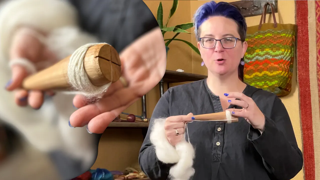 S1E2.15 - Cop Winding On A Whorl-less Suspended Spindle - The PLY ...