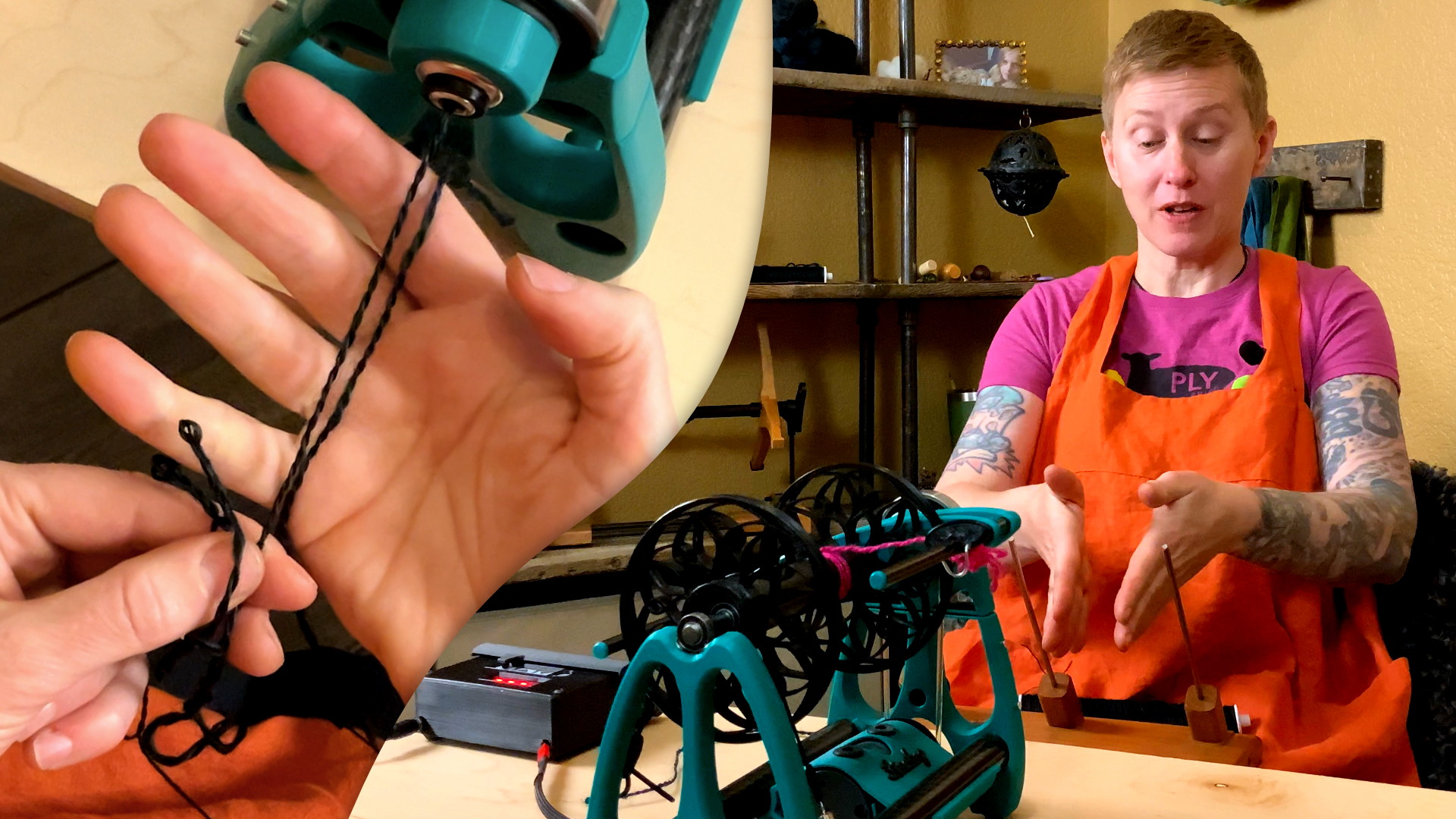 S1E8.7 - Make a Yarn (MAY) plying with stale singles