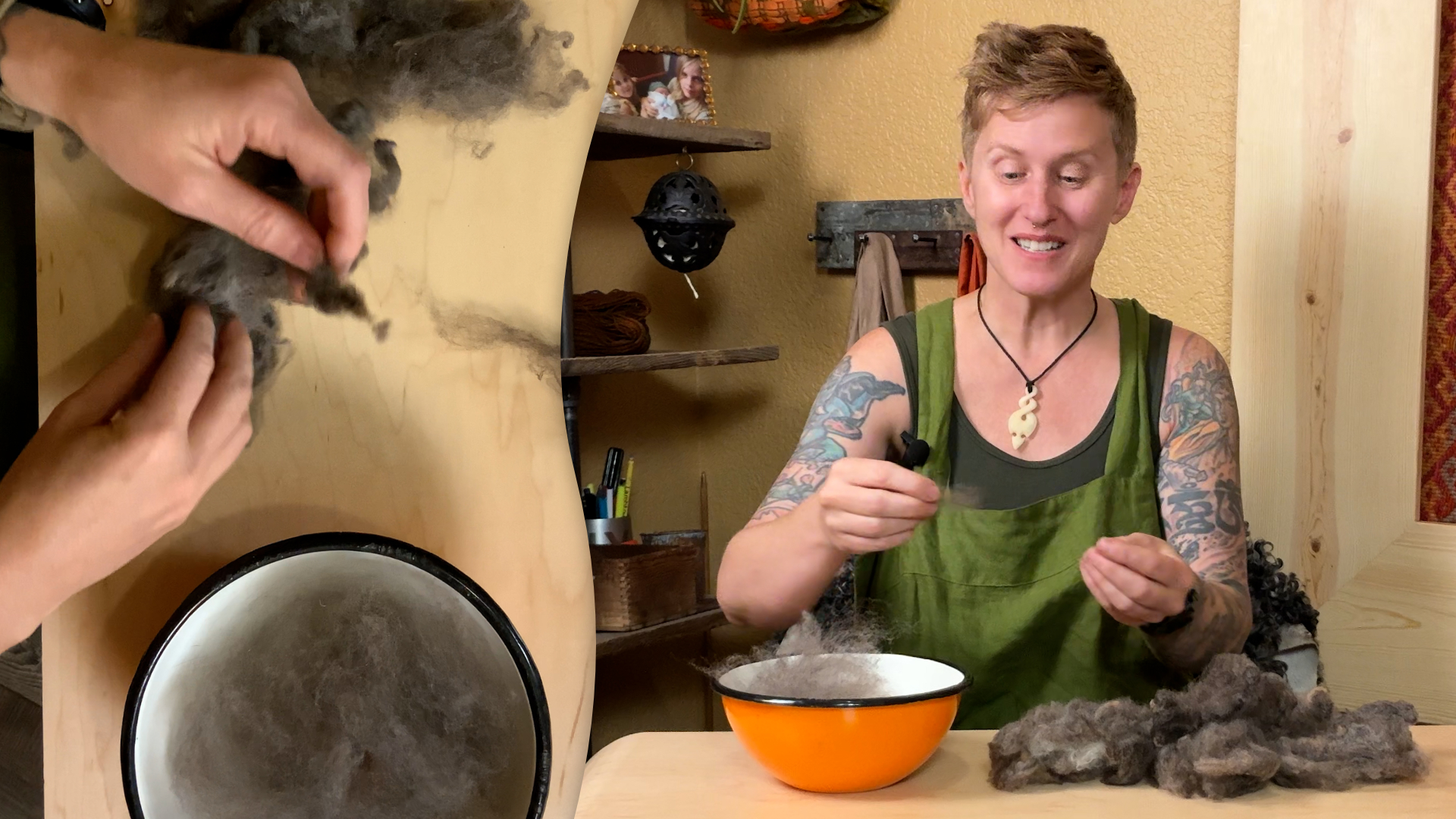 S1E10.6 - Make a yarn (MAY) with good clean fleece