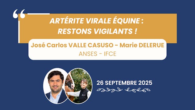 Artérite virale équine : restons vigi...