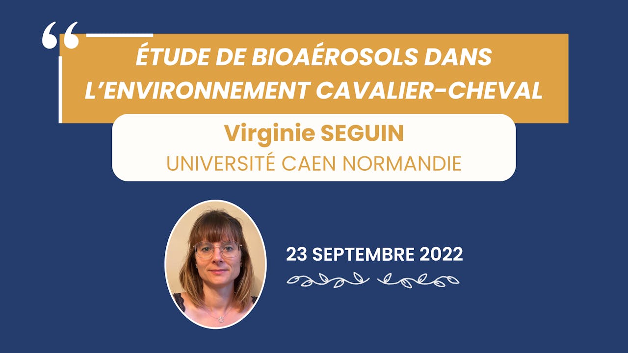 Etude de bioaérosols dans le monde équin - 2022