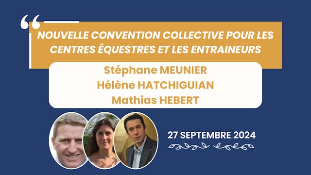 13-Nouvelle convention collective commune pour les centres équestres