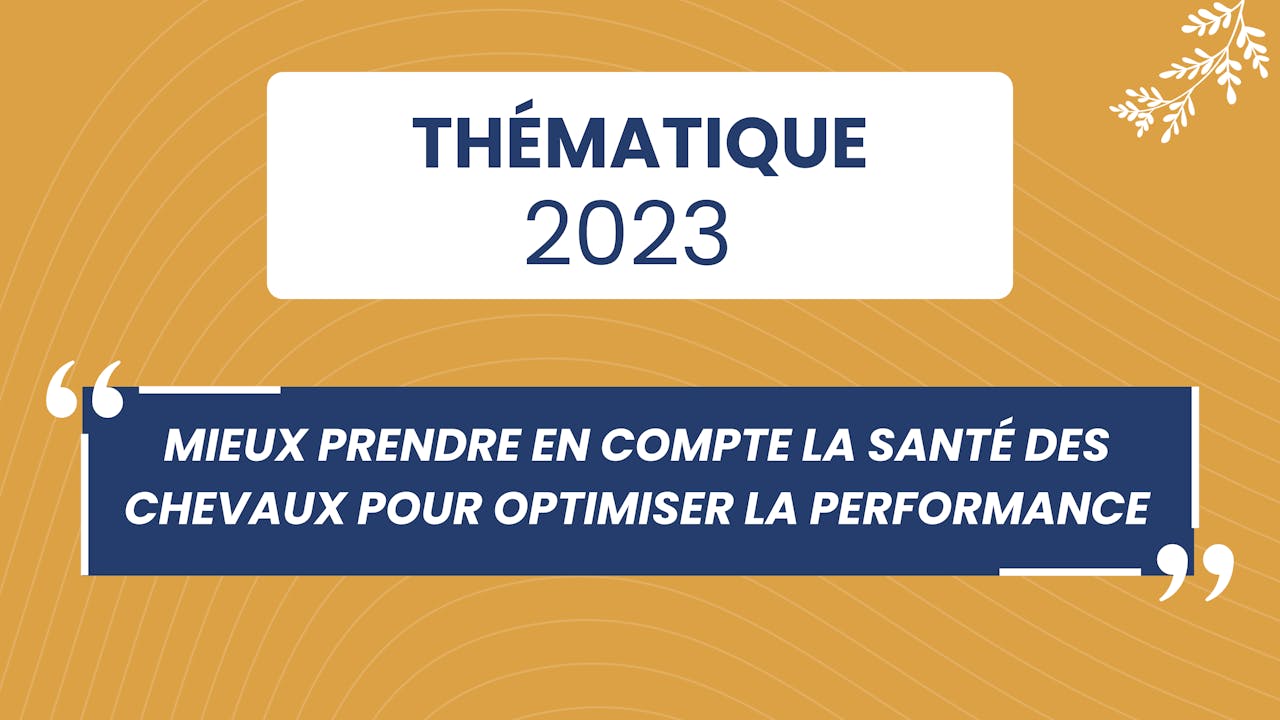 Santé et performance des chevaux - 2023