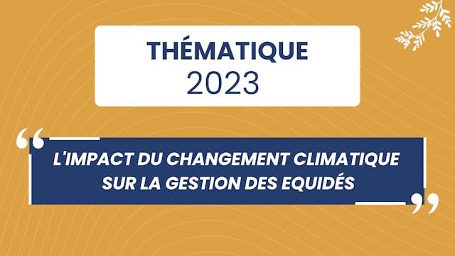 Changement climatique et gestion d'équidé - 2023