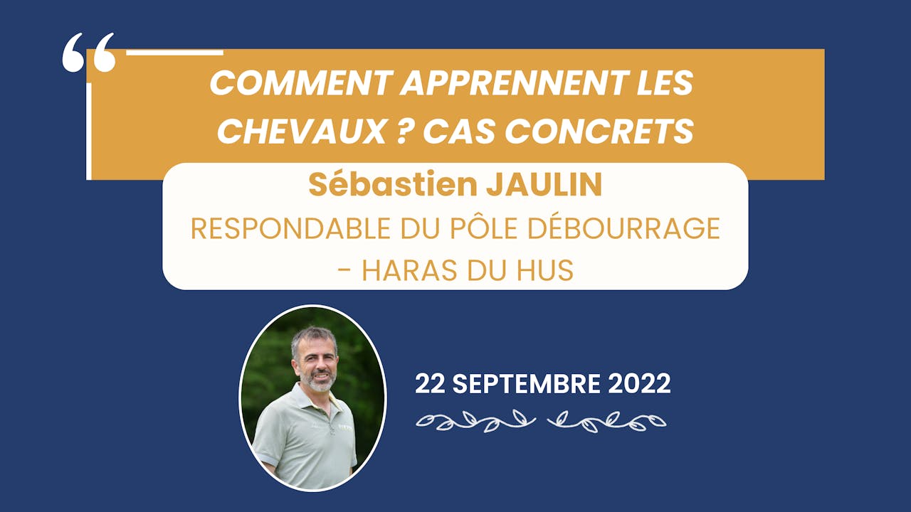 Comment apprennent les chevaux - 2022