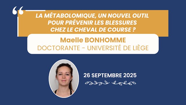 La métabolomique, nouvel outil ? - 2025