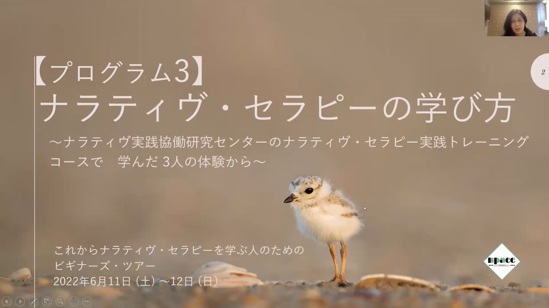 NTBT22-3：ナラティヴ・セラピーの学び方（えぬぱっくフェロー）