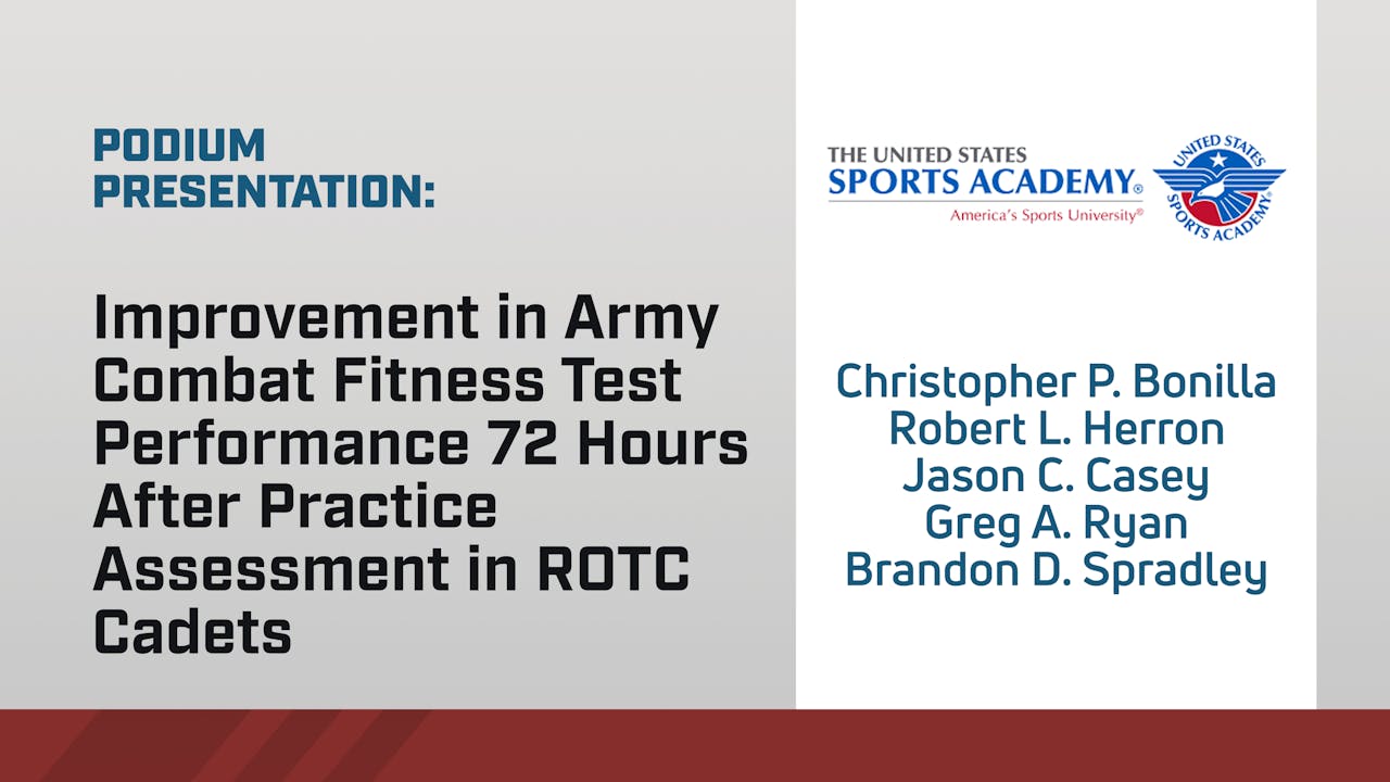 Improvement in ACFT Performance 72 Hrs. After Practice Assessment in ...