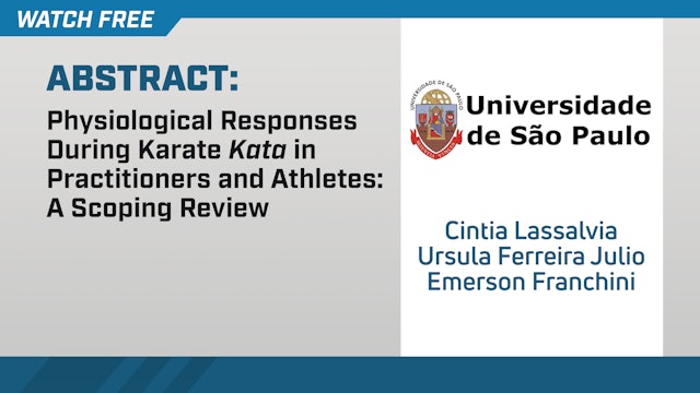 Physiological Responses During Karate Kata in Practitioners & Athletes: A Review