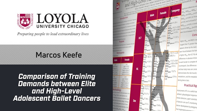 Comparison of Training Demands between Elite and High-Level Adol. Ballet Dancers