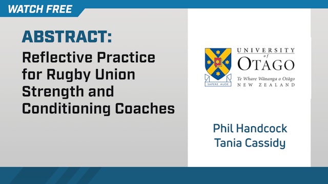 Reflective Practice for Rugby Union Strength and Conditioning Coaches