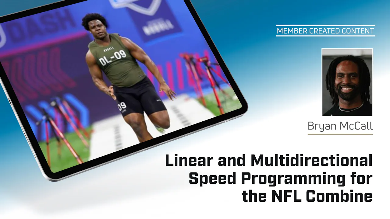 Linear and Multidirectional Speed Programming for the NFL Combine - NSCA TV