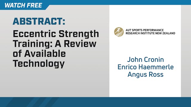Eccentric Strength Training: A Review...
