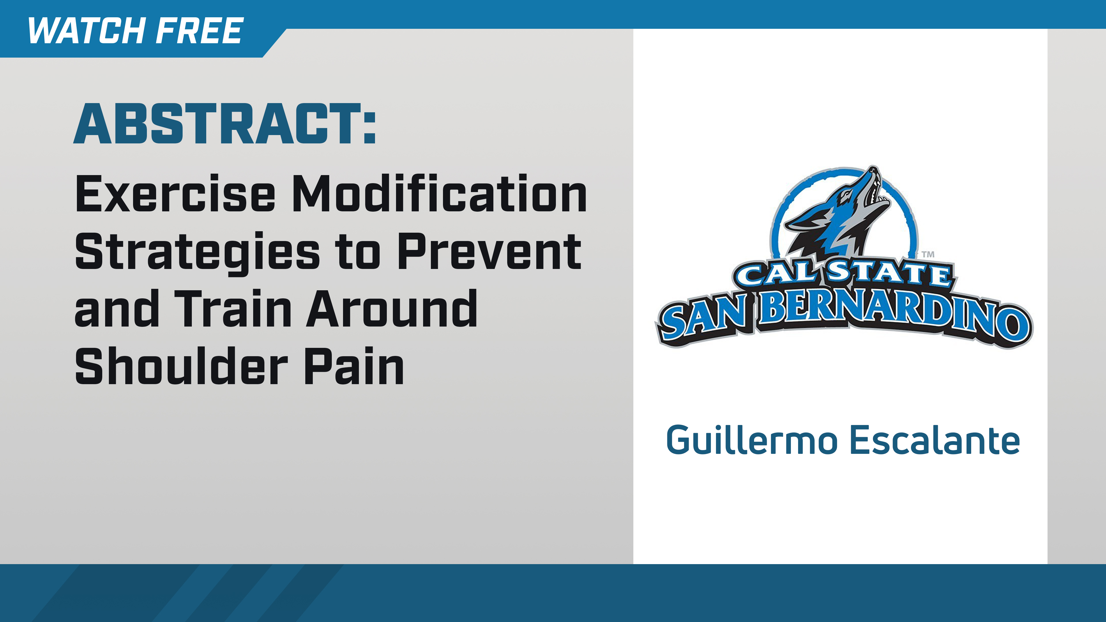 Exercise Modification Strategies to Prevent and Train Around Shoulder Pain
