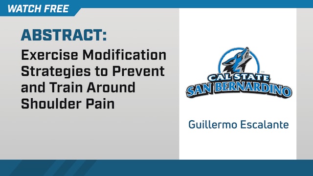 Exercise Modification Strategies to Prevent and Train Around Shoulder Pain