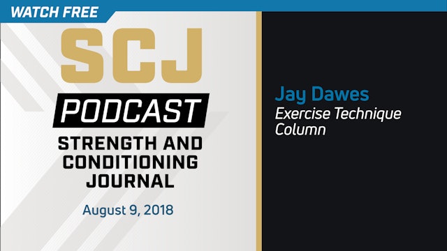 Exercise Technique Column - Jay Dawes
