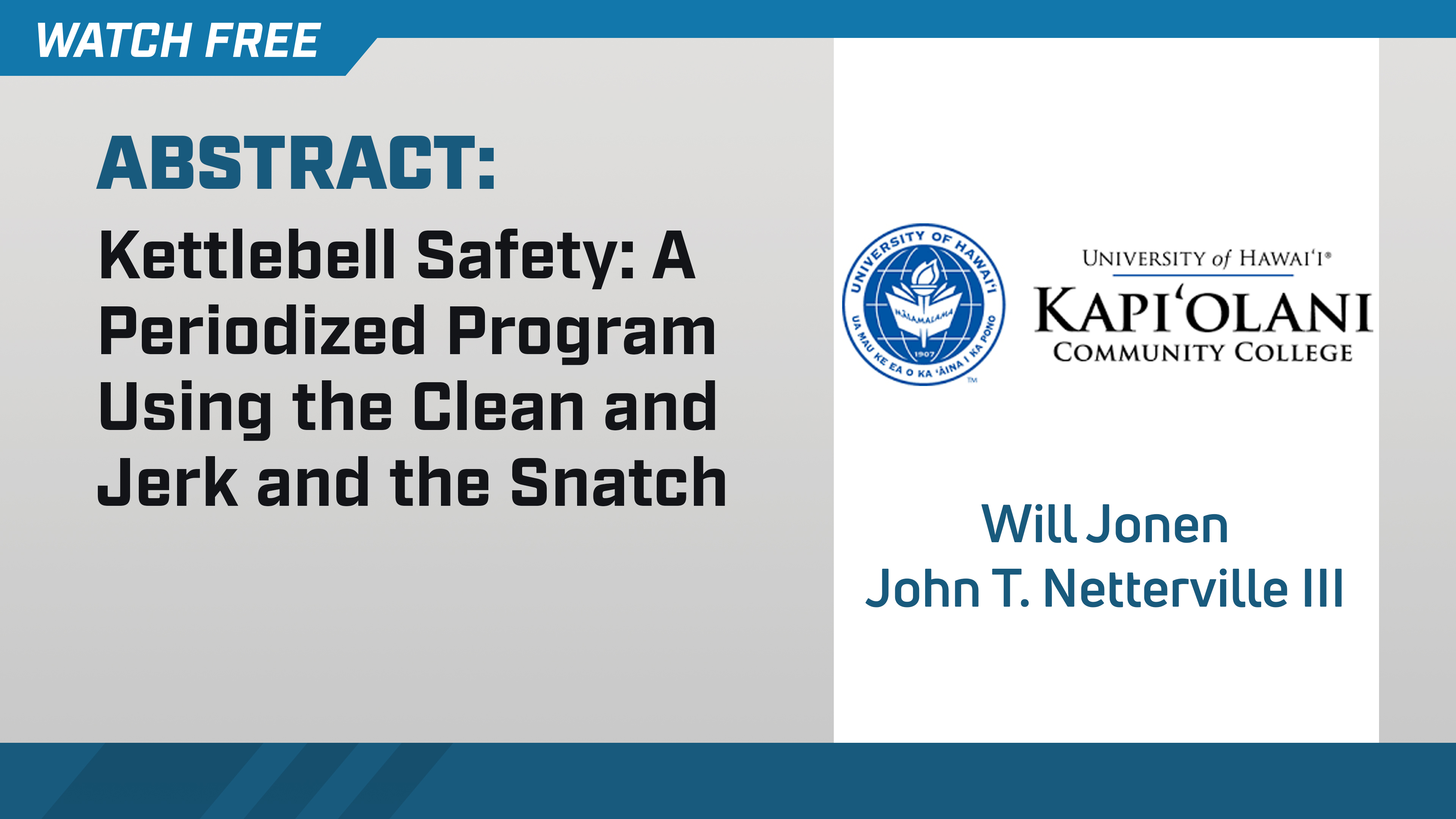 Kettlebell Safety and a Periodized Program Using the Clean & Jerk and the Snatch