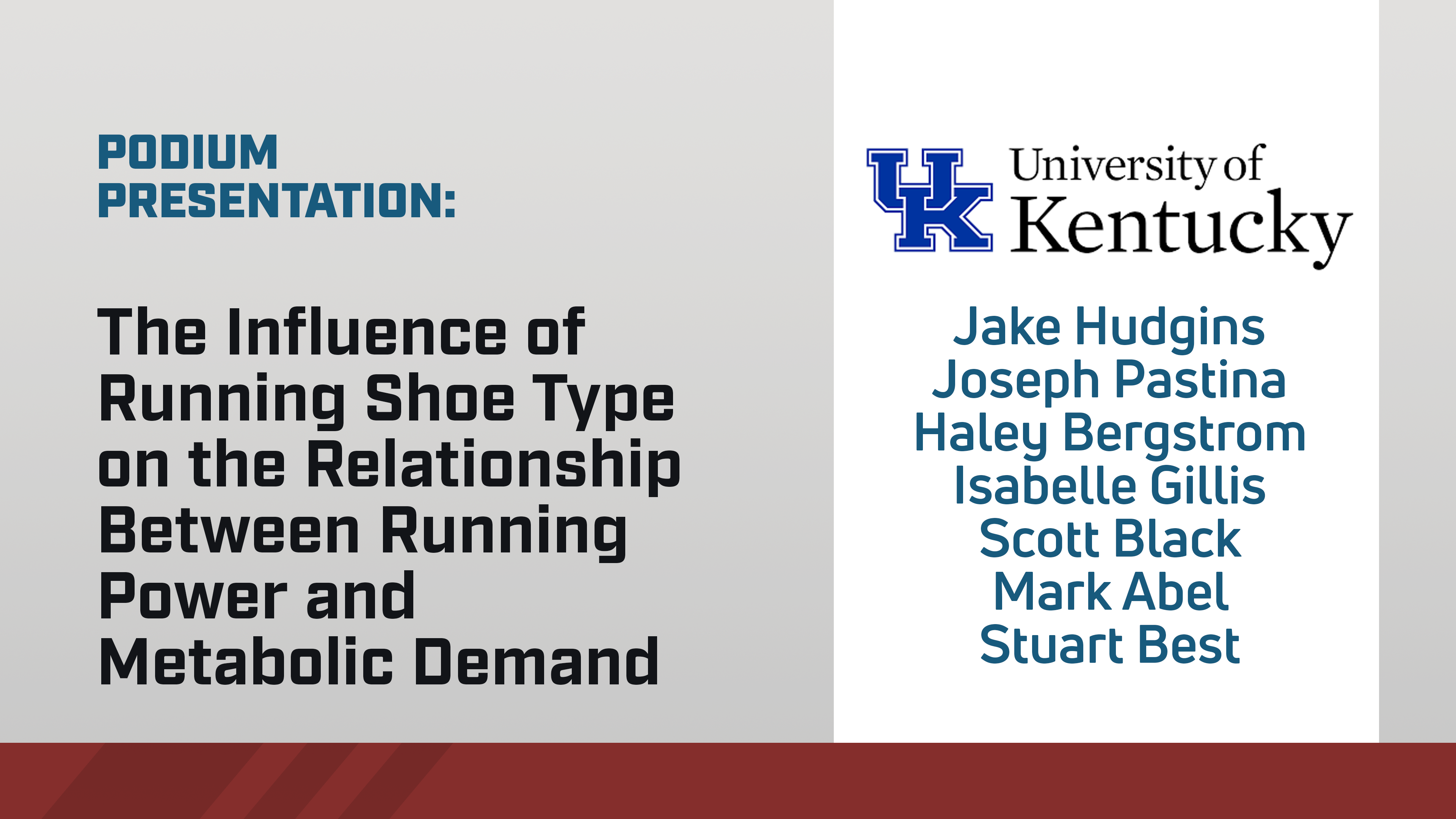 The Influence of Running Shoe Type on the Rel. Between Power & Metabolic Demand