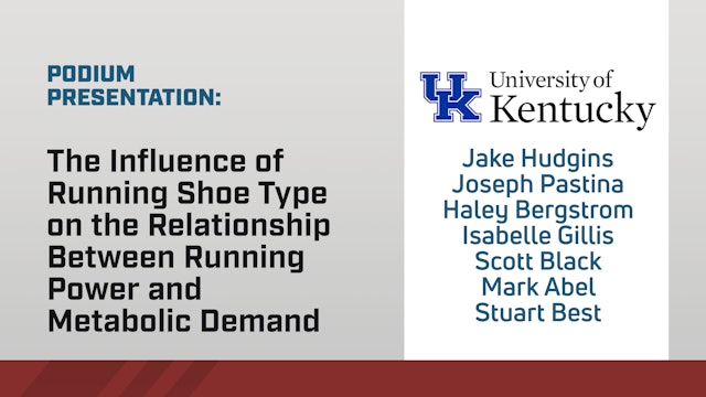 The Influence of Running Shoe Type on the Rel. Between Power & Metabolic Demand