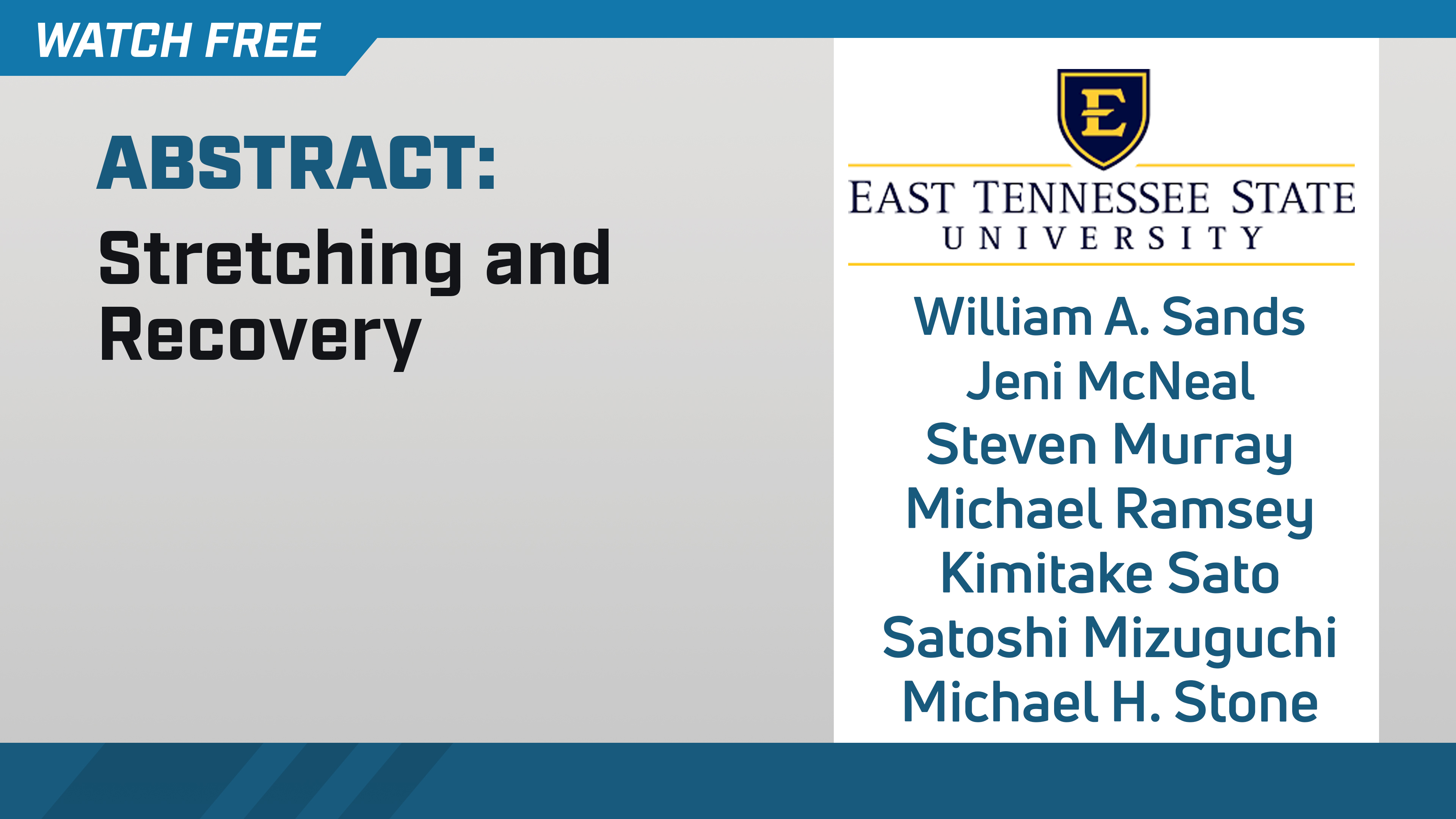 Stretching and Recovery