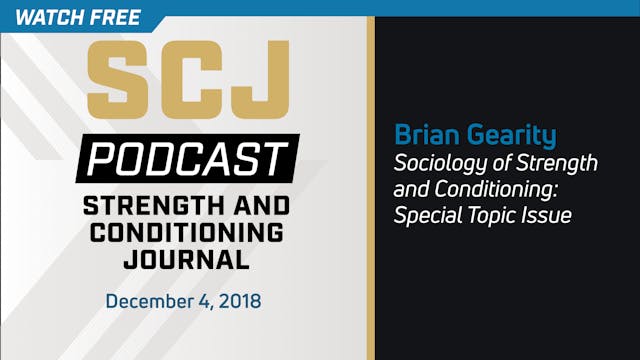 Sociology of S&C: Special Topic Issue...