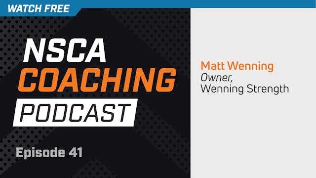 Episode 41 - Matt Wenning