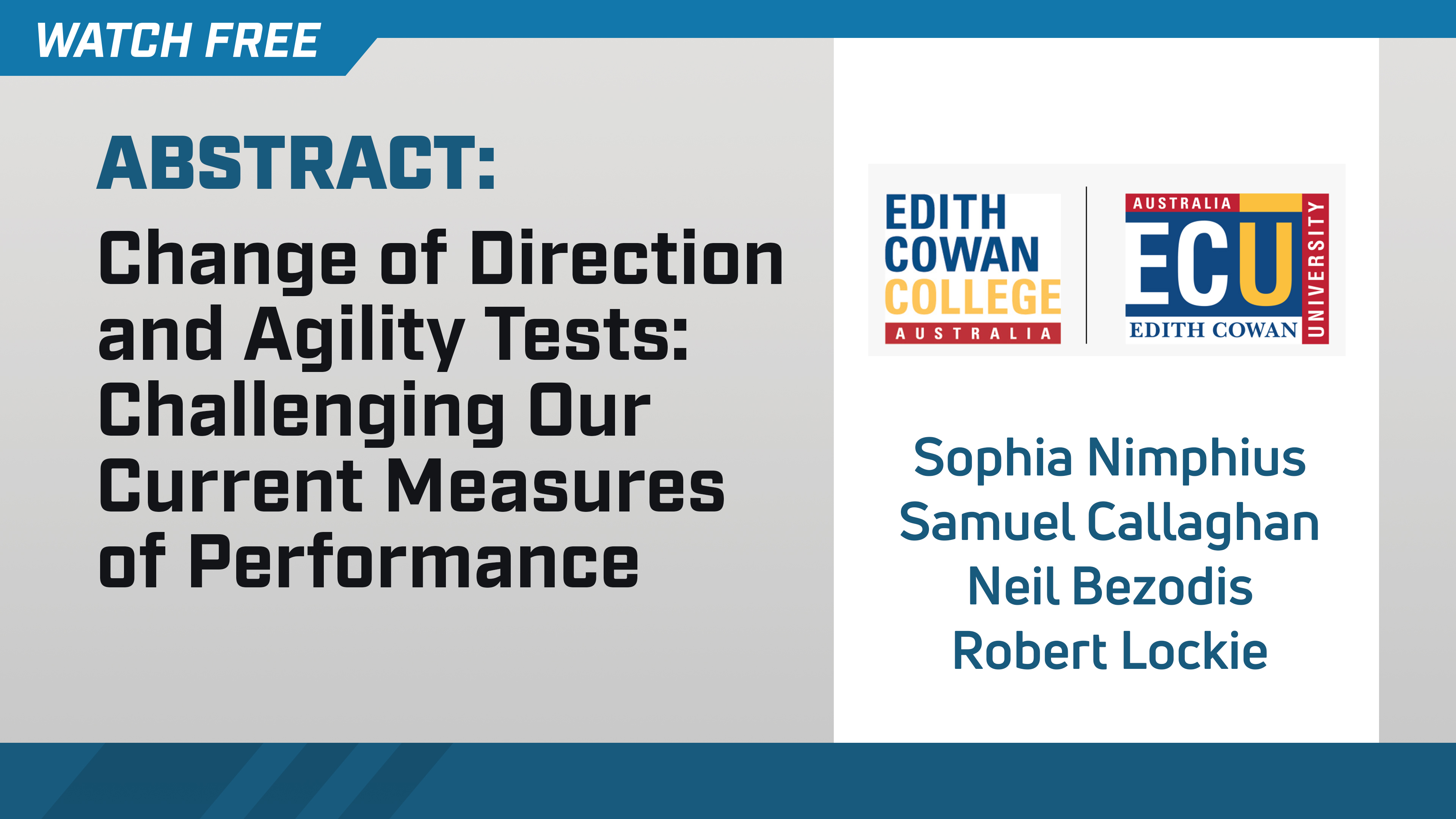 Change of Direction and Agility Tests