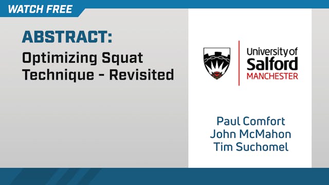 Optimizing Squat Technique - Revisited