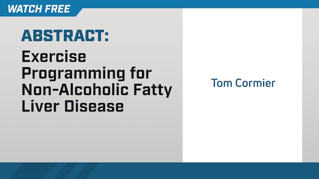 Exercise Programming for Non-Alcoholic Fatty Liver Disease