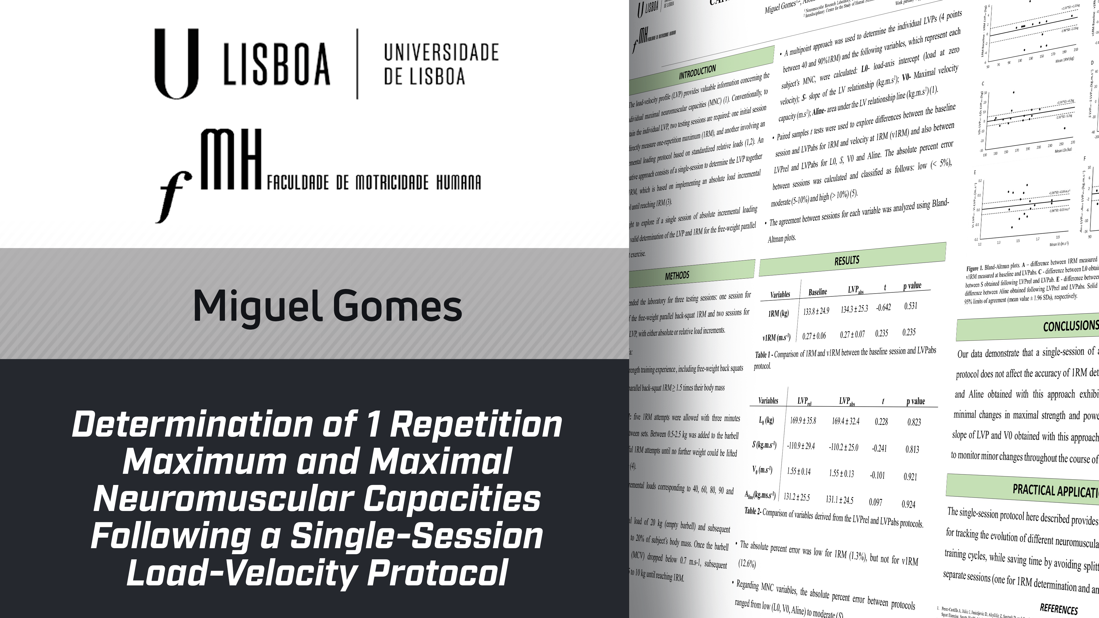 Determination of 1RM and Max NMC After a Single-Session Load-Velocity Protocol
